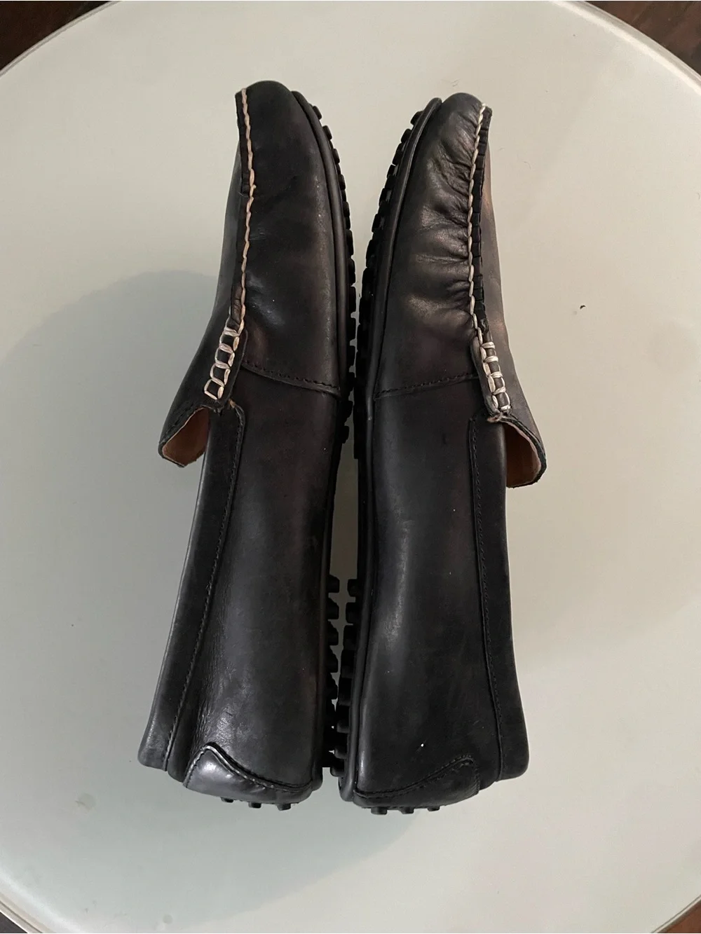 Polo by Ralph Lauren Black Leather Slip-On Loafers